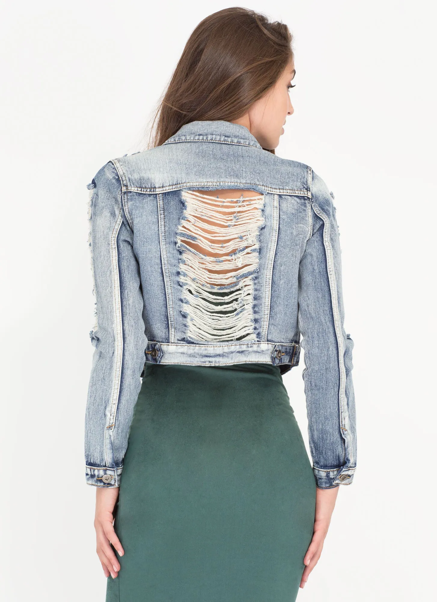 80s Hit Distressed Denim Jacket