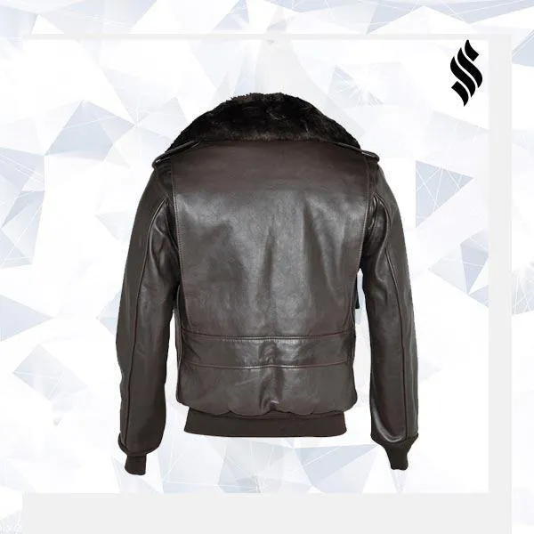 A-2 Naked Cowhide Leather Flight Bomber Jacket