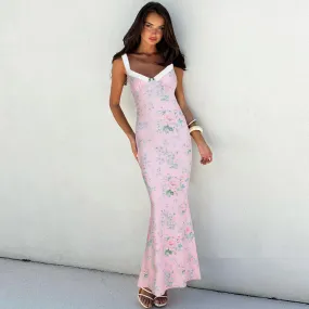 Alania Floral Fishtail Maxi Dress