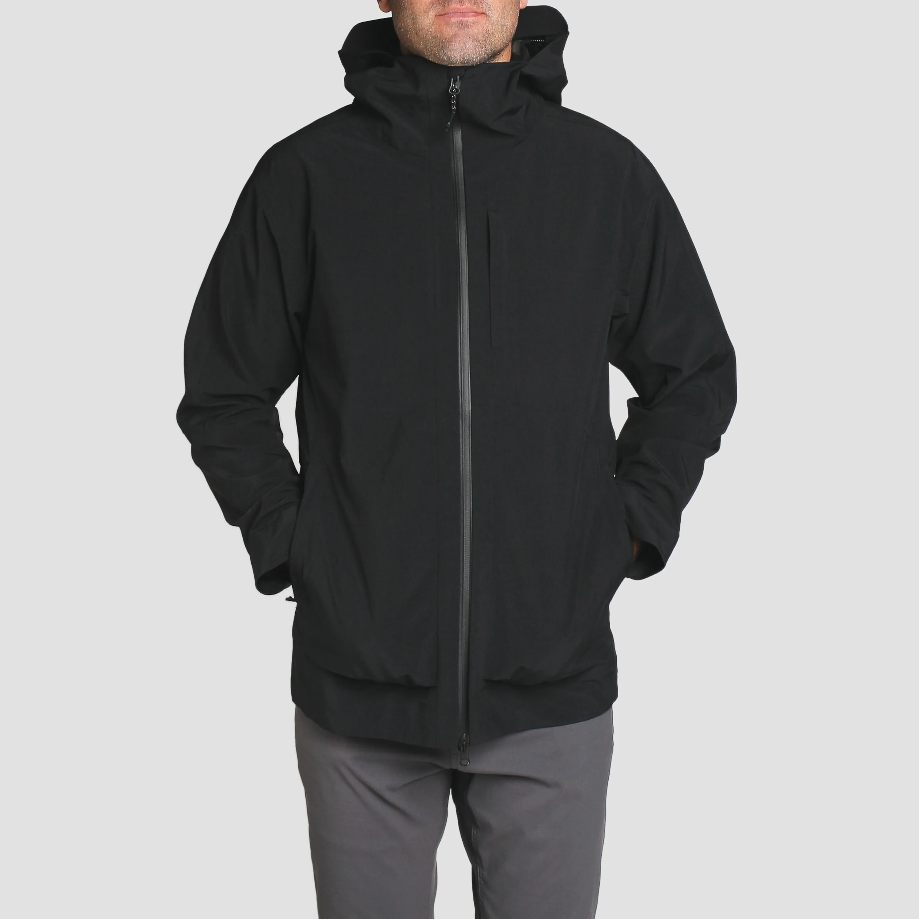 Avalon 3-Layer Waterproof Rain Jacket Black