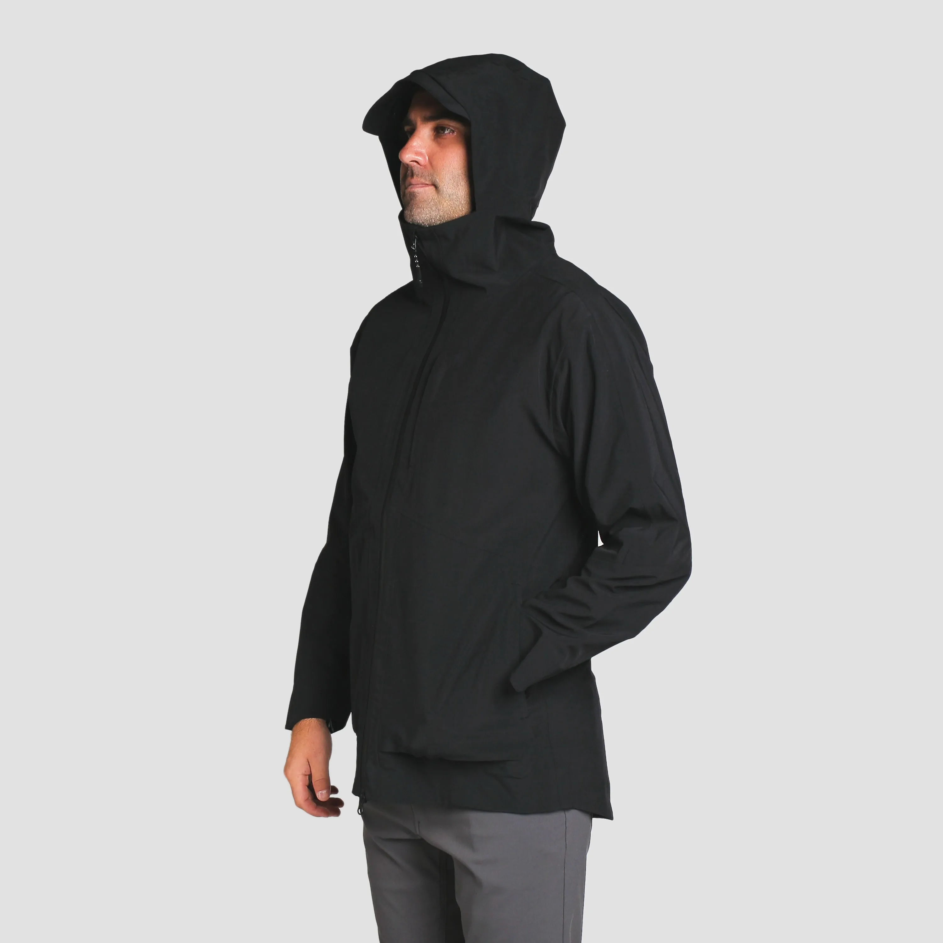 Avalon 3-Layer Waterproof Rain Jacket Black