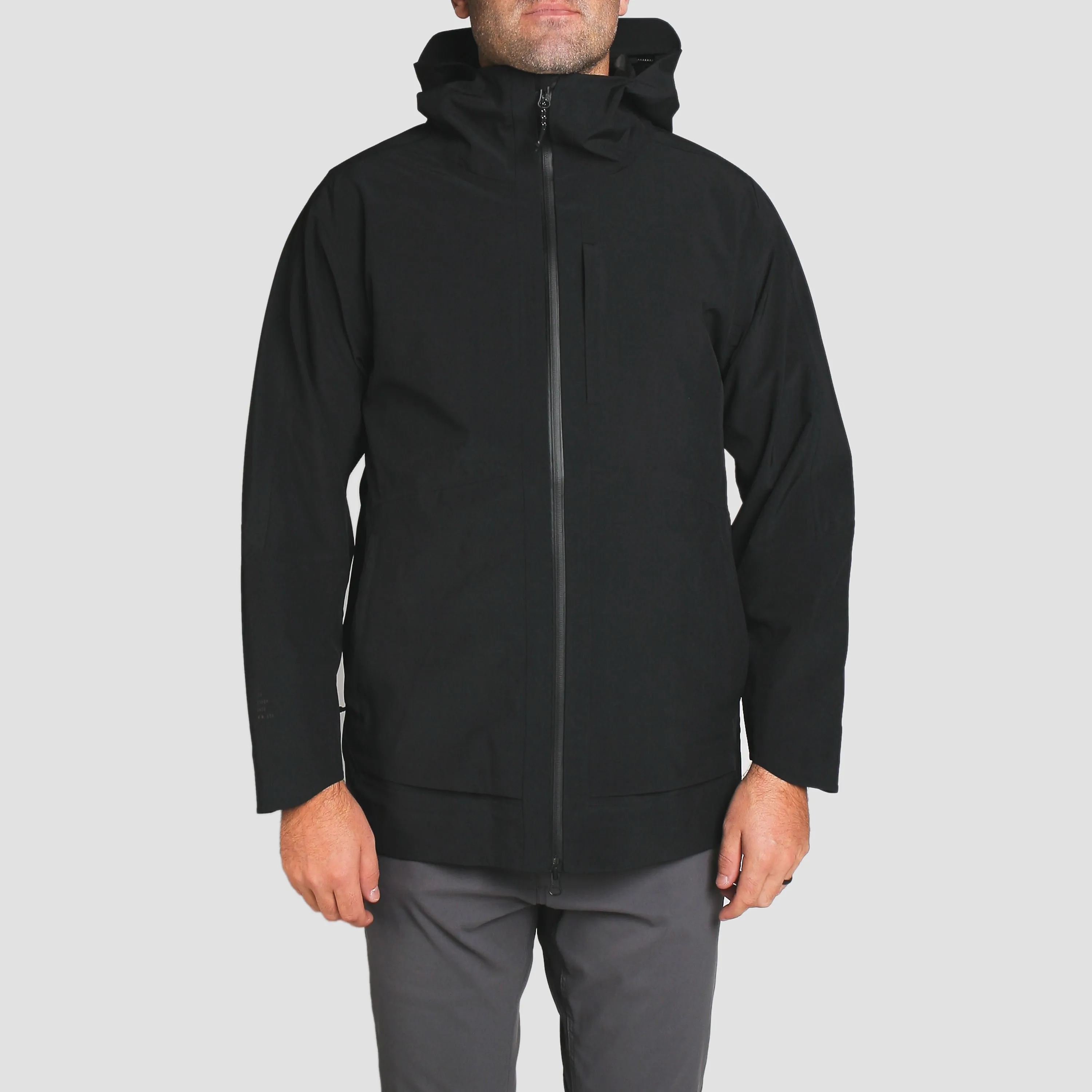 Avalon 3-Layer Waterproof Rain Jacket Black