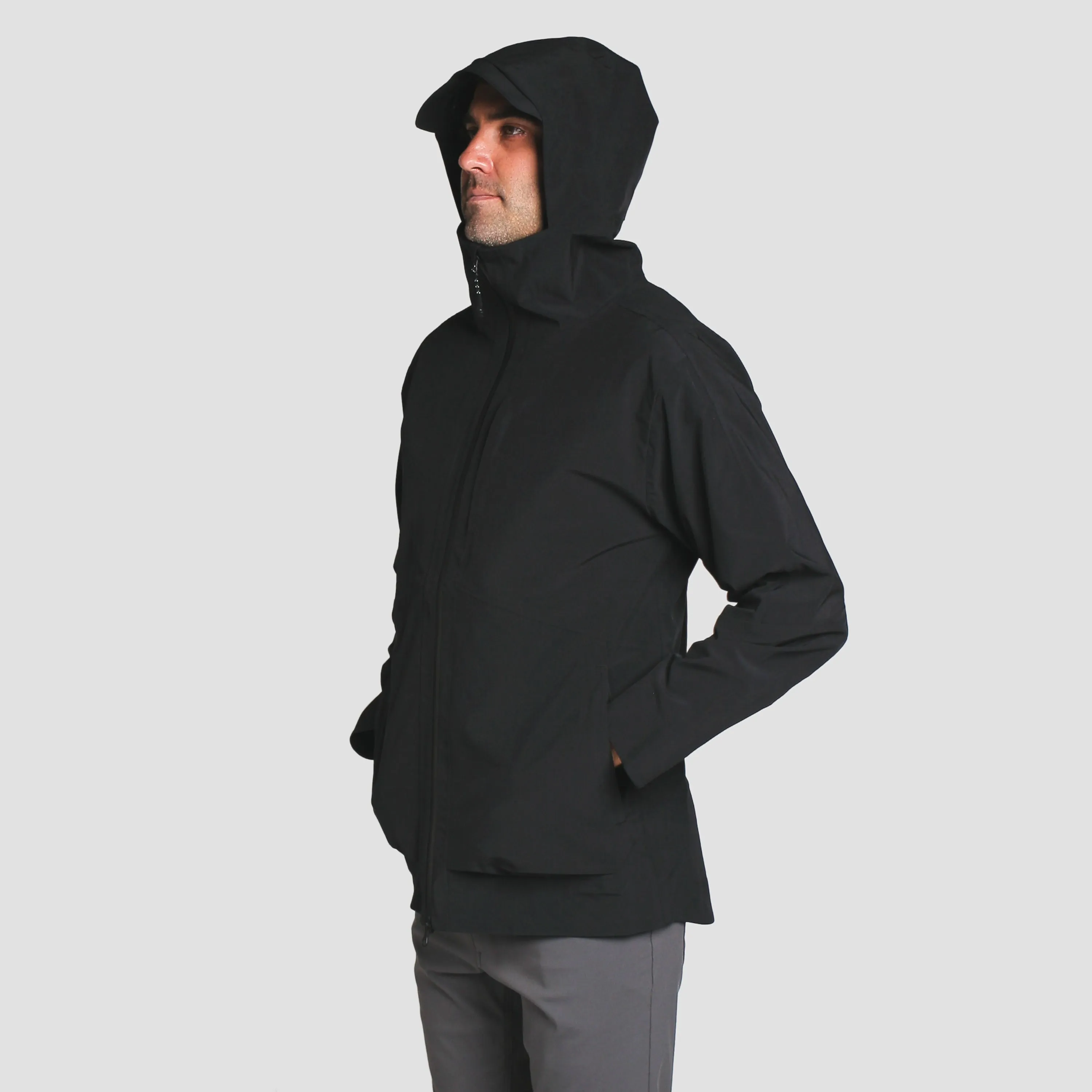 Avalon 3-Layer Waterproof Rain Jacket Black