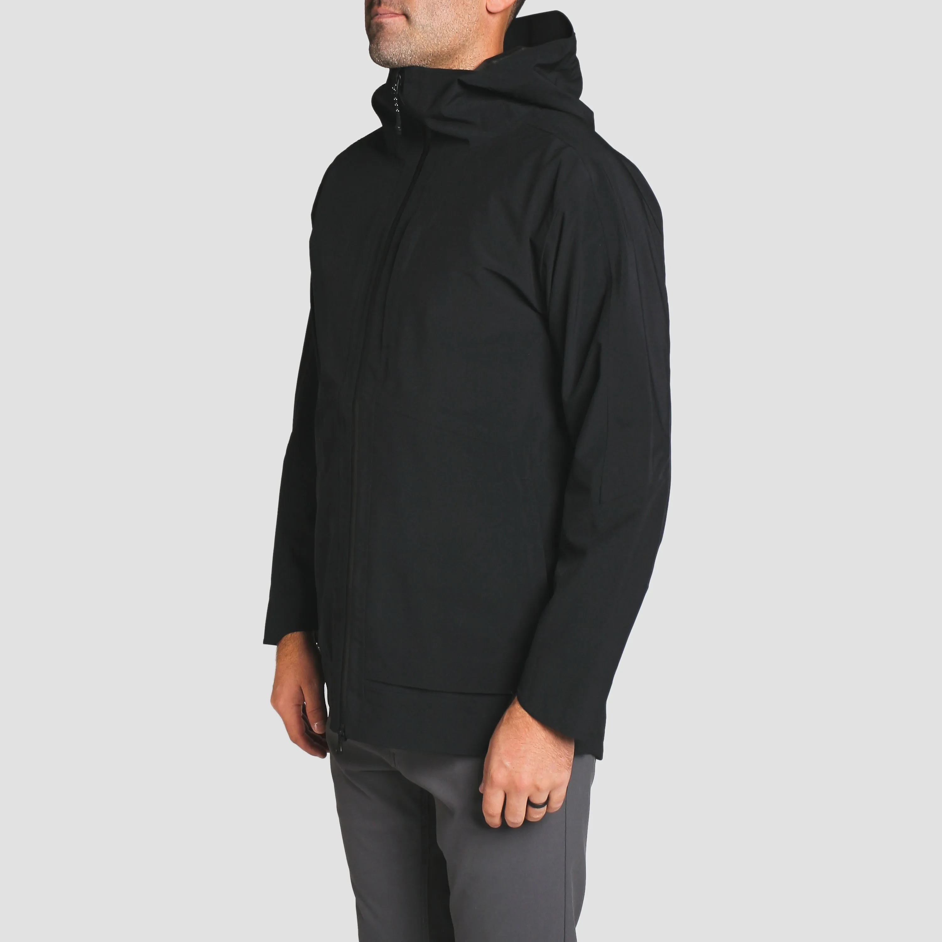 Avalon 3-Layer Waterproof Rain Jacket Black