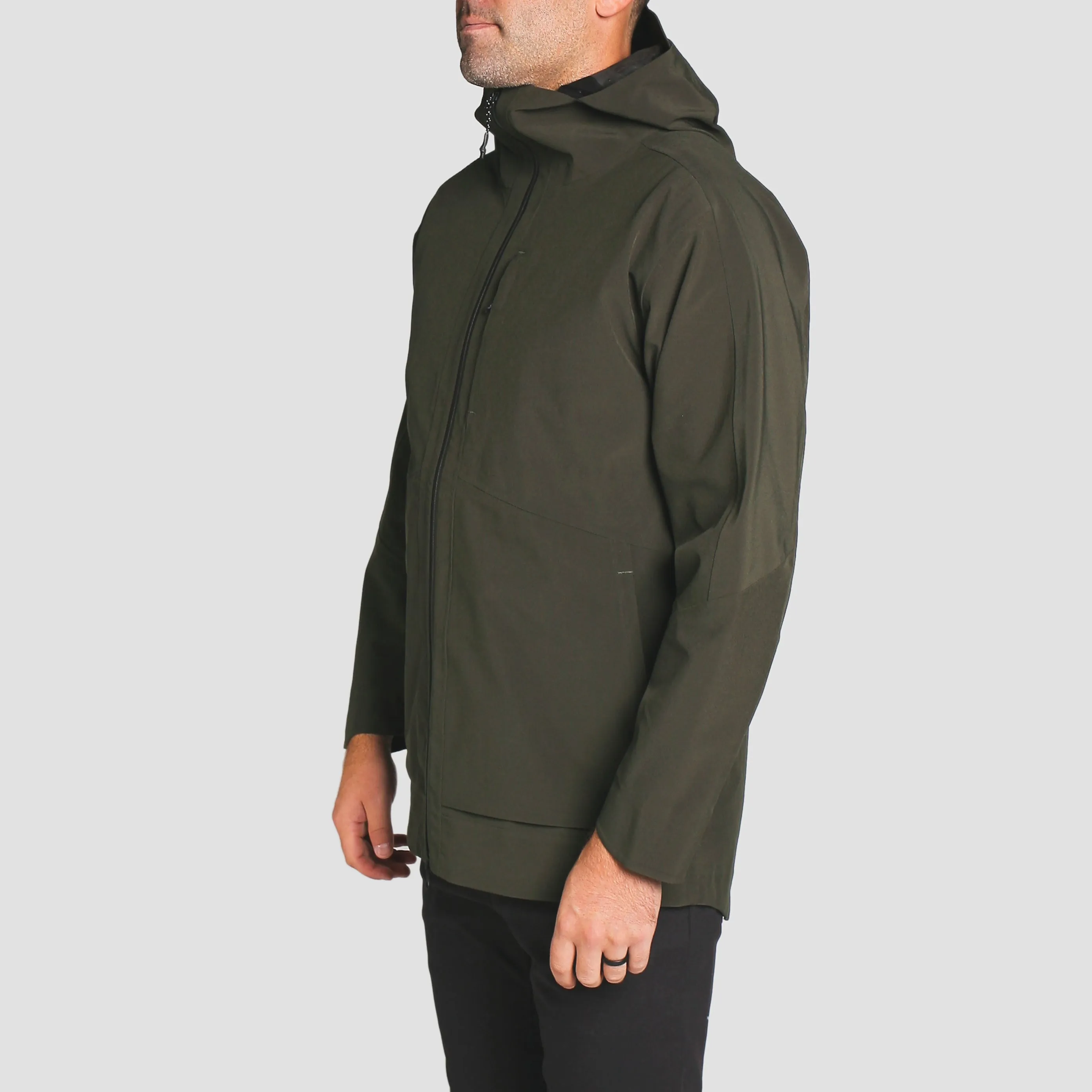 Avalon 3-Layer Waterproof Rain Jacket Olive