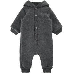 Baby Wool Suit Hooded - Anthracite Melange