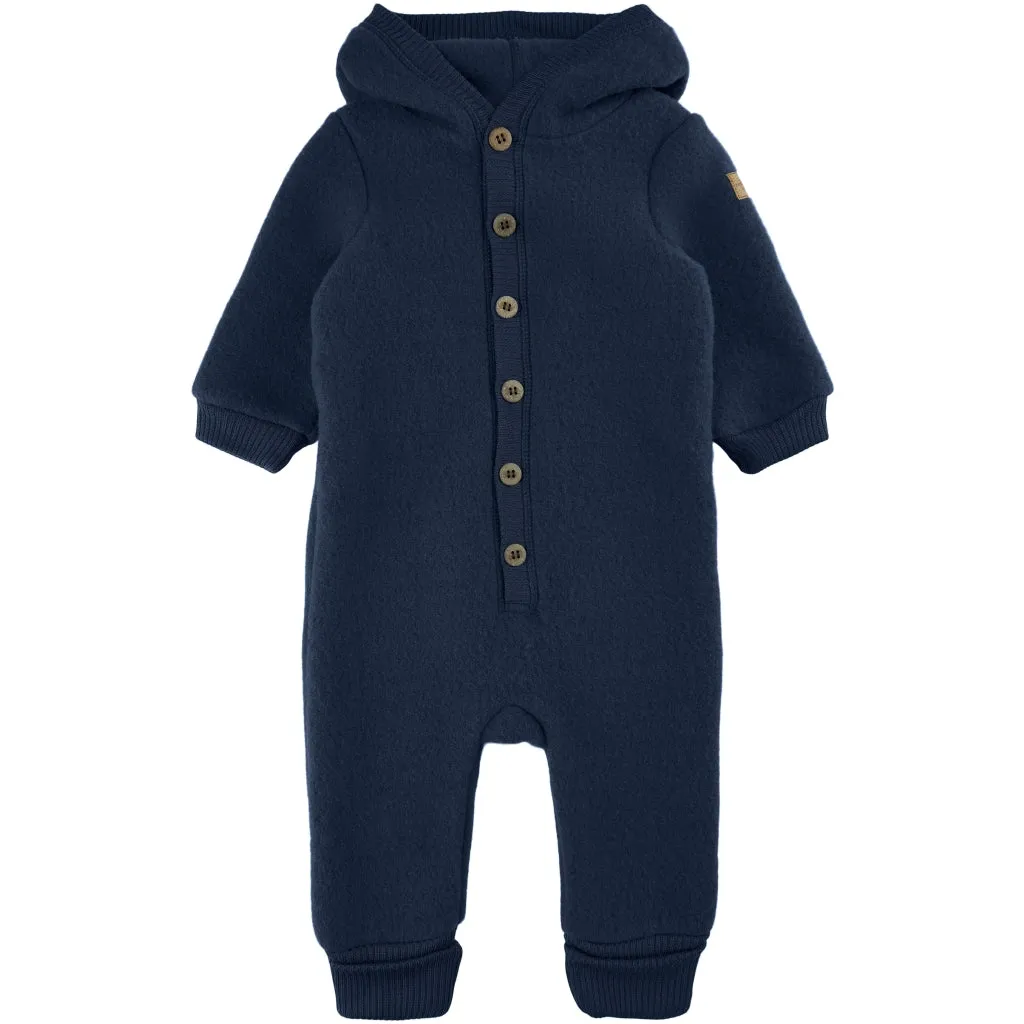 Baby Wool Suit Hooded - Blue Nights