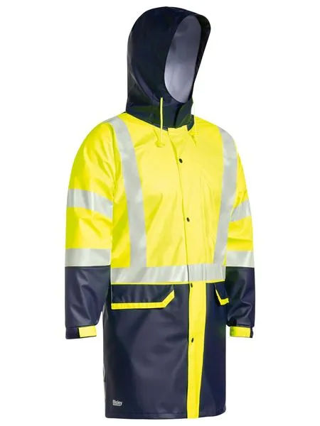 Bisley Taped Two Tone Hi-Vis Stretch PU Rain Coat(BJ6935HT)