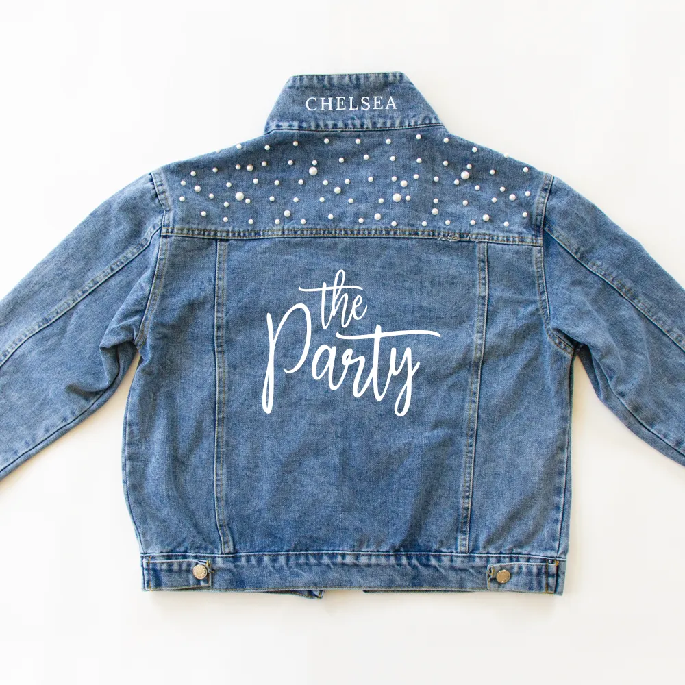 (Blue Pearl) Wife of the Party/ The Party Denim Jacket