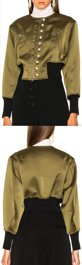 Bomber Jacket with Pearls