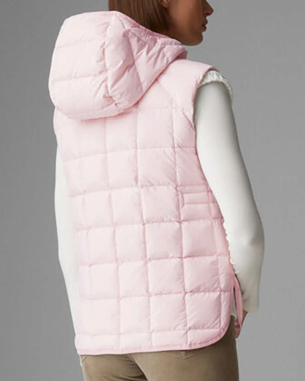 Chalk Mauve Sleeveless Lene D Puffer Vest