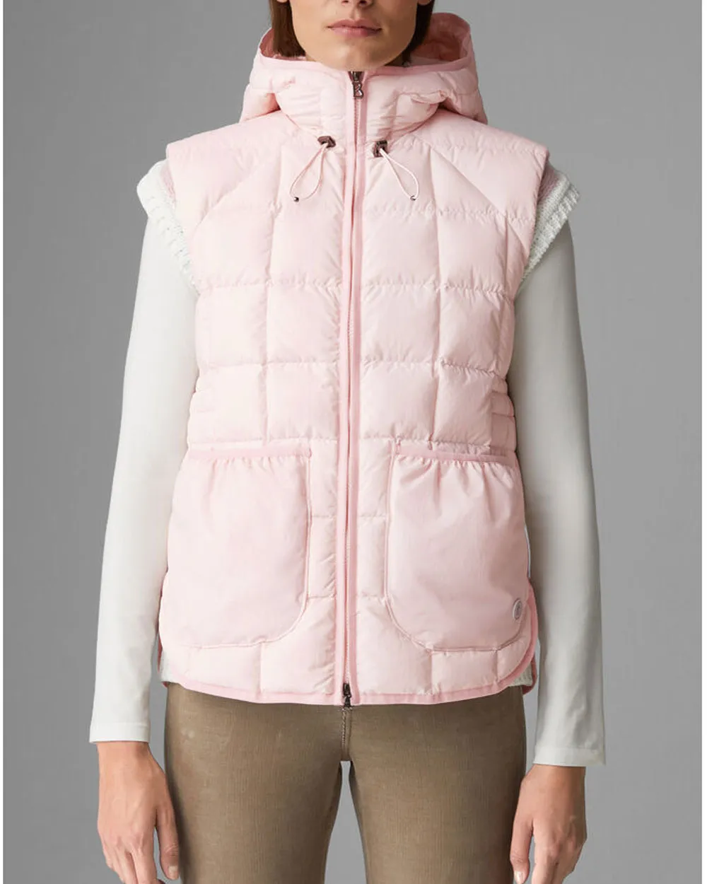 Chalk Mauve Sleeveless Lene D Puffer Vest