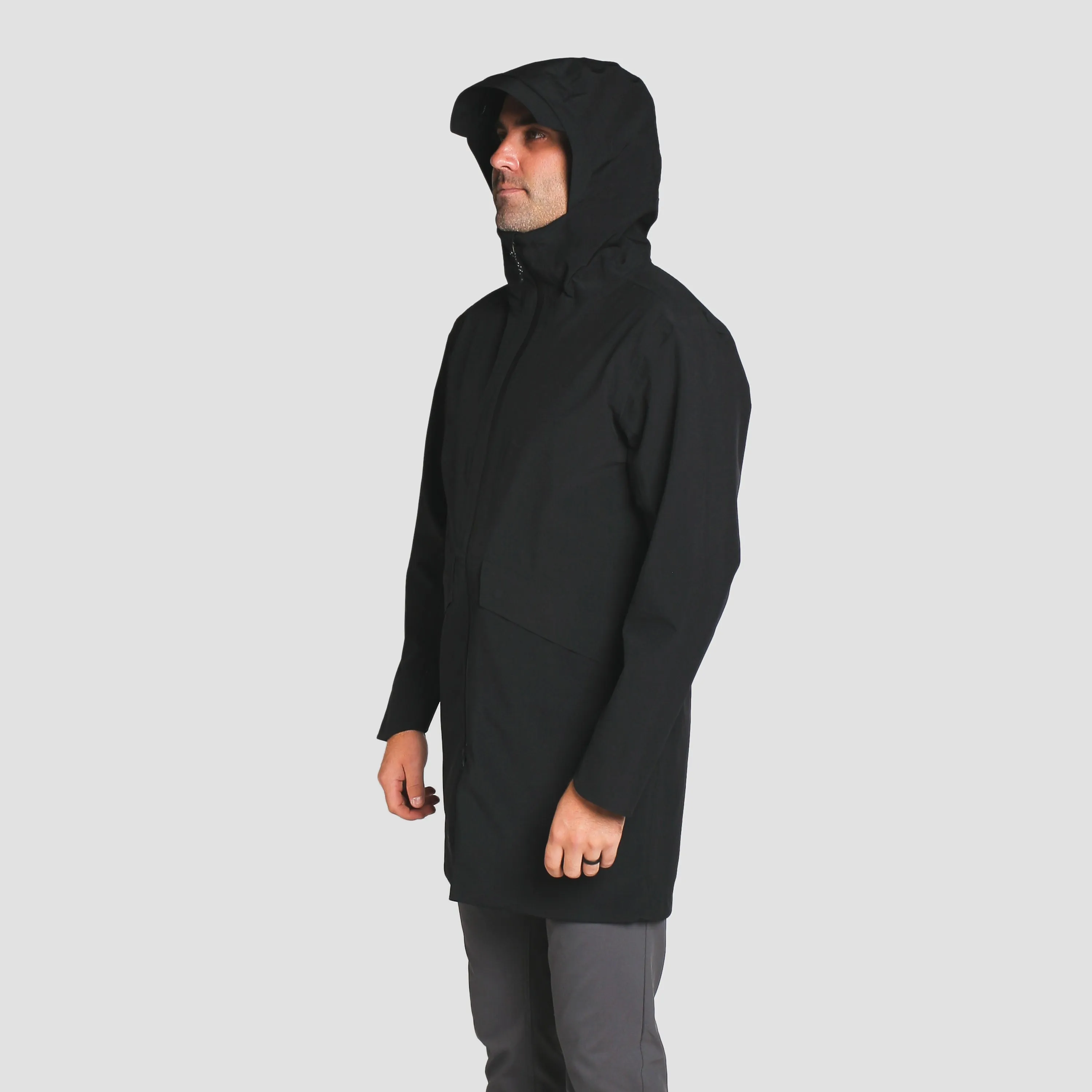 Continuum 3-Layer Waterproof Rain Jacket Black