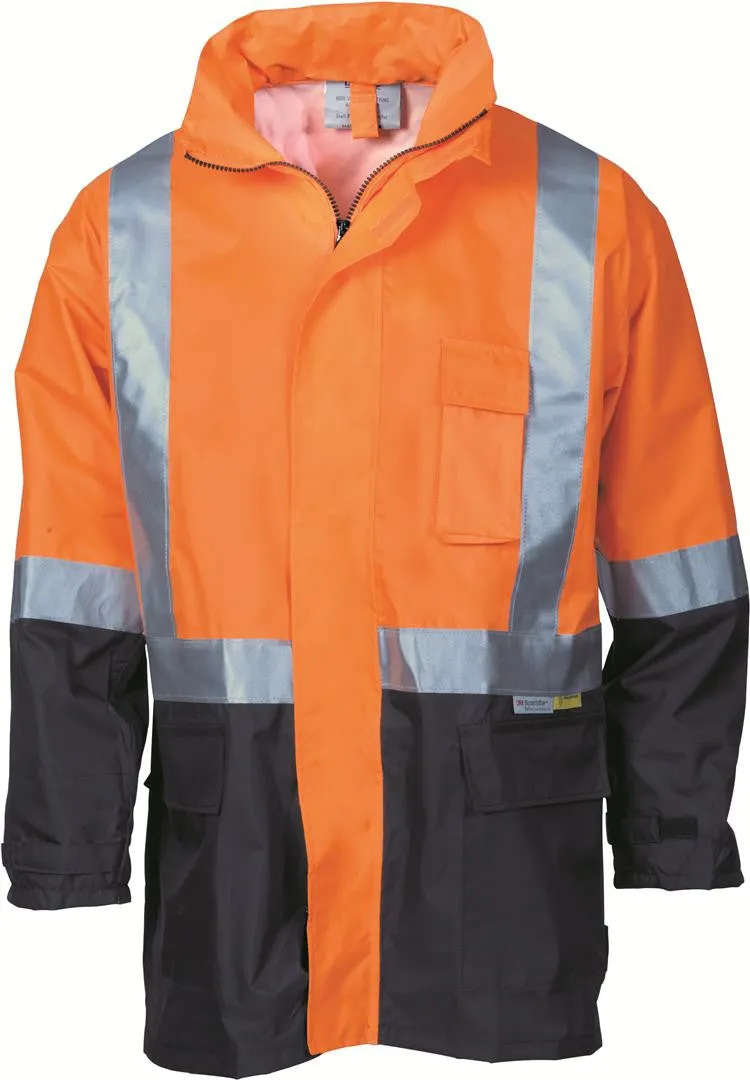 DNC Hi Vis Two Tone Lightweight Rain Jacket With 3M R/Tape (3879)