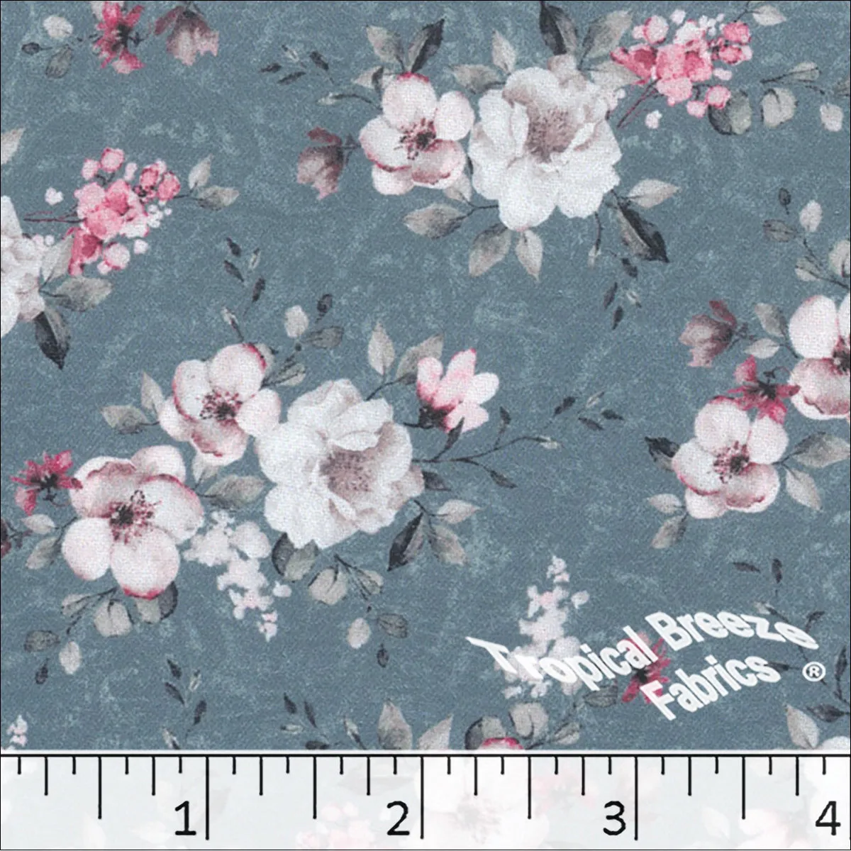 Dream Crepe Stretch Floral Print Polyester Fabric 042513