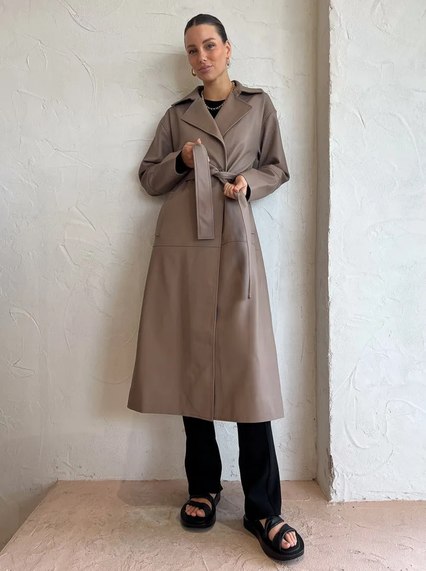 Elka Collective Bamford Trench in Taupe