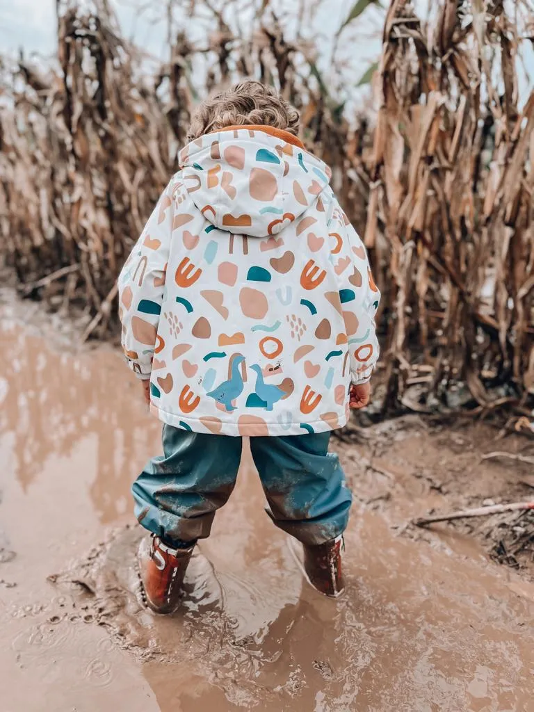 Geo Print Puddle Duck Kids Raincoat