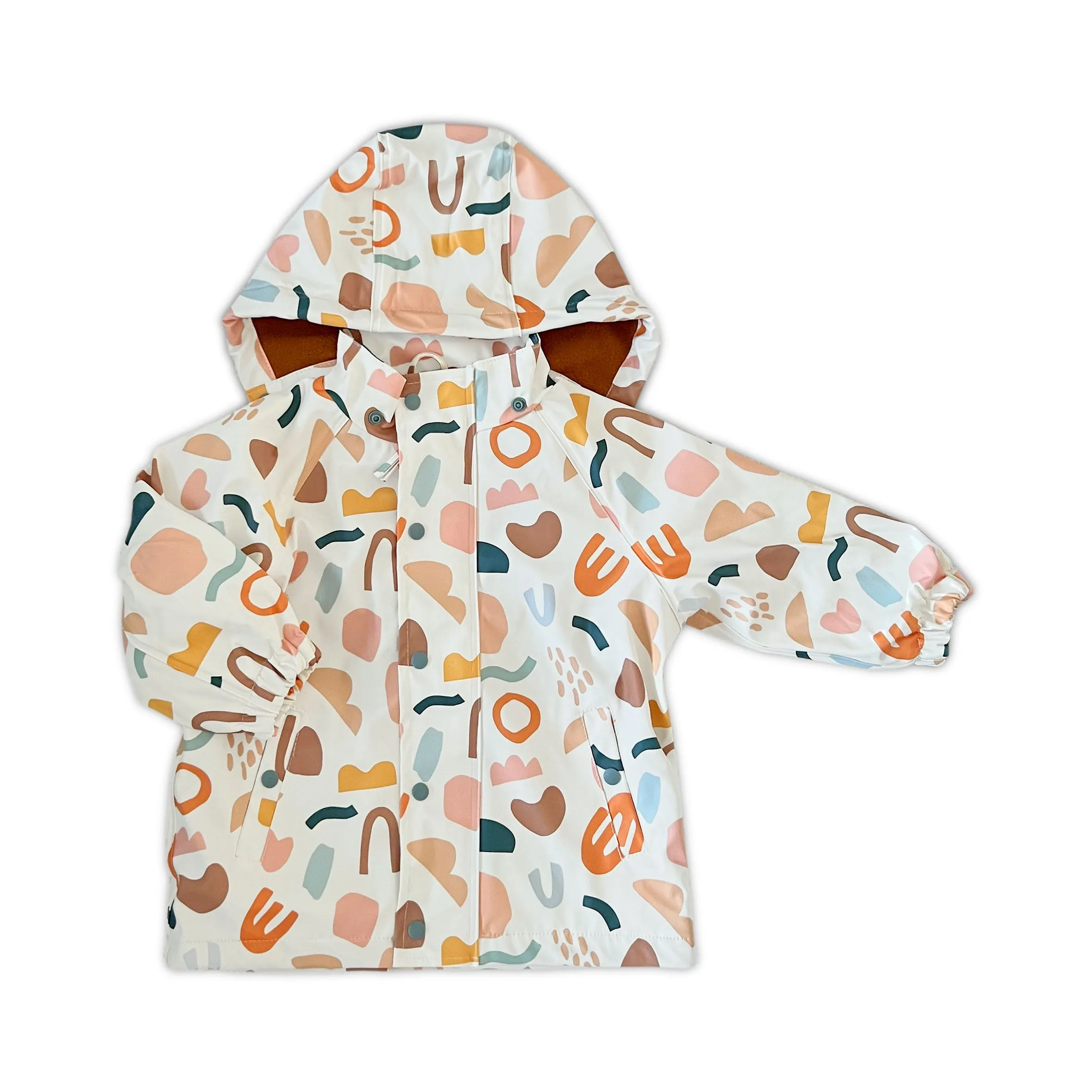 Geo Print Puddle Duck Kids Raincoat