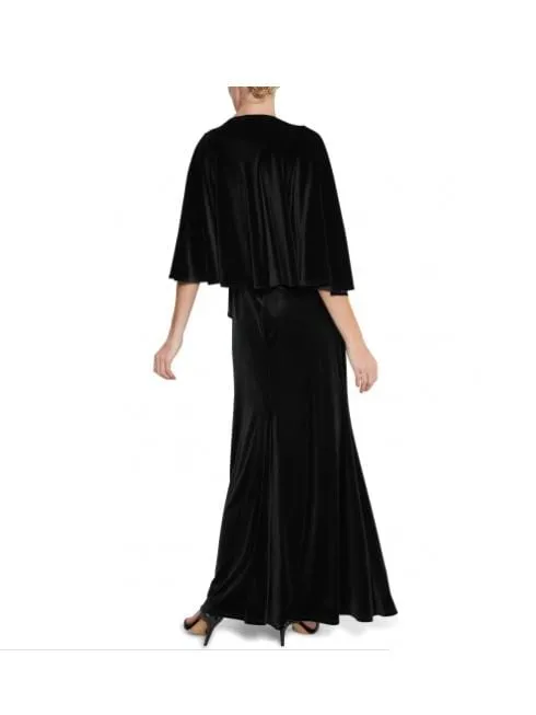 Gina Bacconi Adalyn Velvet Cape Black SRR3286