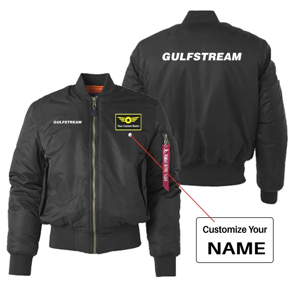 Gulfstream & Text Designed "Women" Bomber Jackets