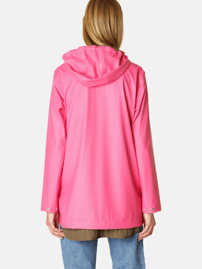 Ilse Jacobsen Raincoat In Magenta Rain228FR Col 917