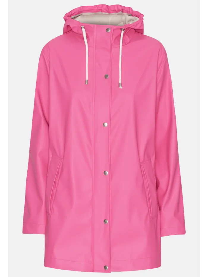 Ilse Jacobsen Raincoat In Magenta Rain228FR Col 917