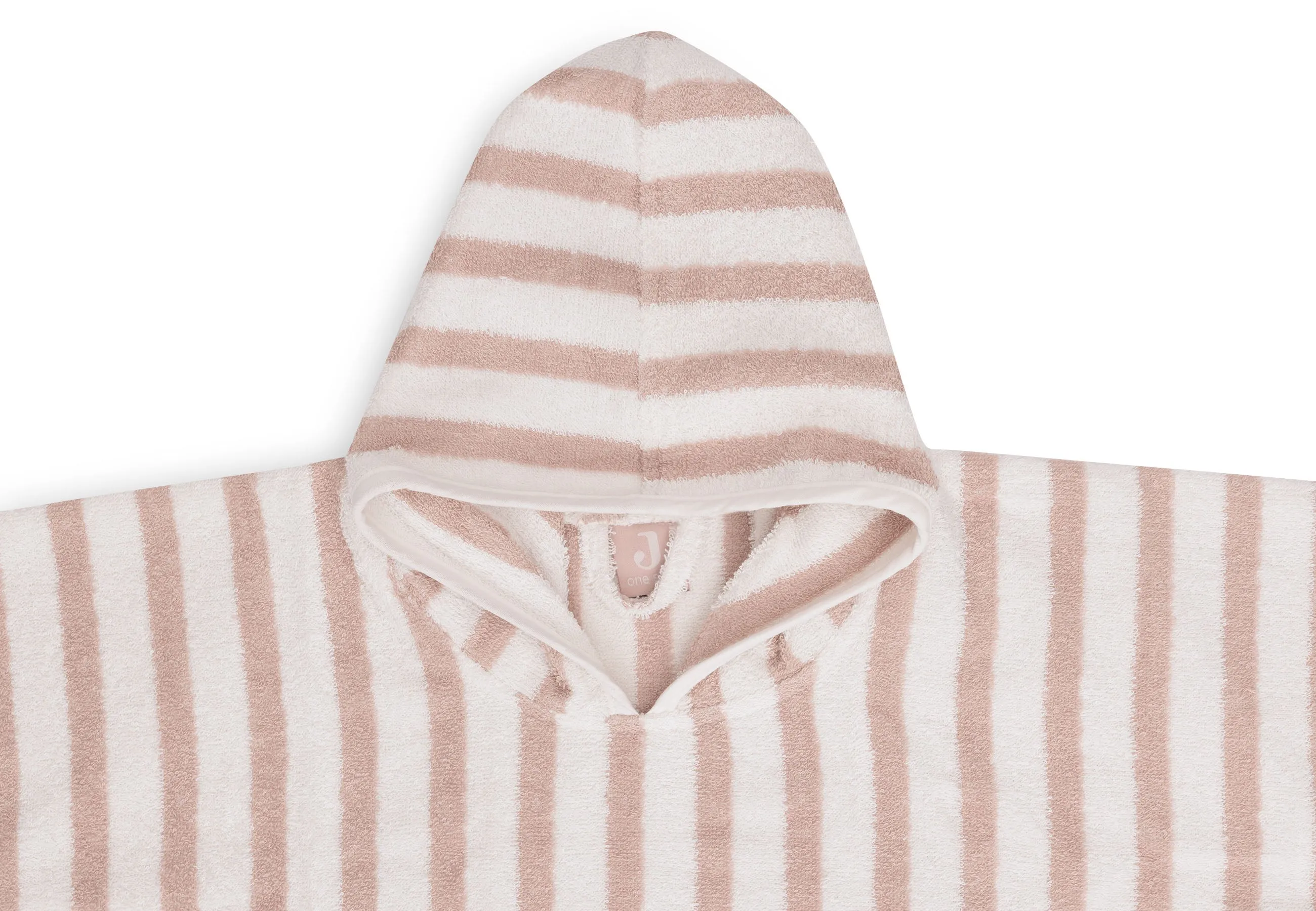 Jollein Bath Poncho Stripe Terry Wild Rose Gots