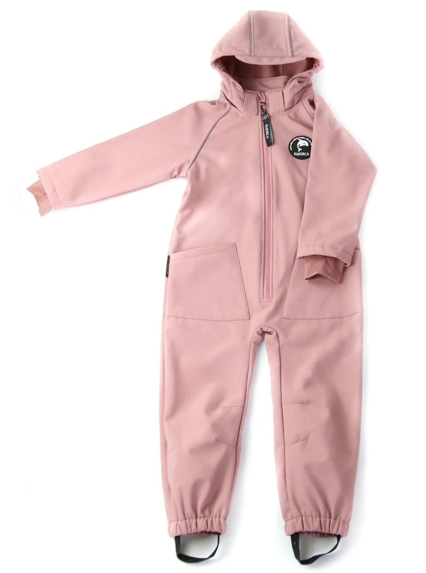 KidORCA Kids Softshell Overall Play Suit _ Ash Rose