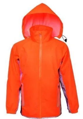 Kids Reflective Wet Weather Jacket - Orange