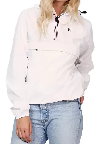 Ladies Quarter Zip Packable Rain Jacket