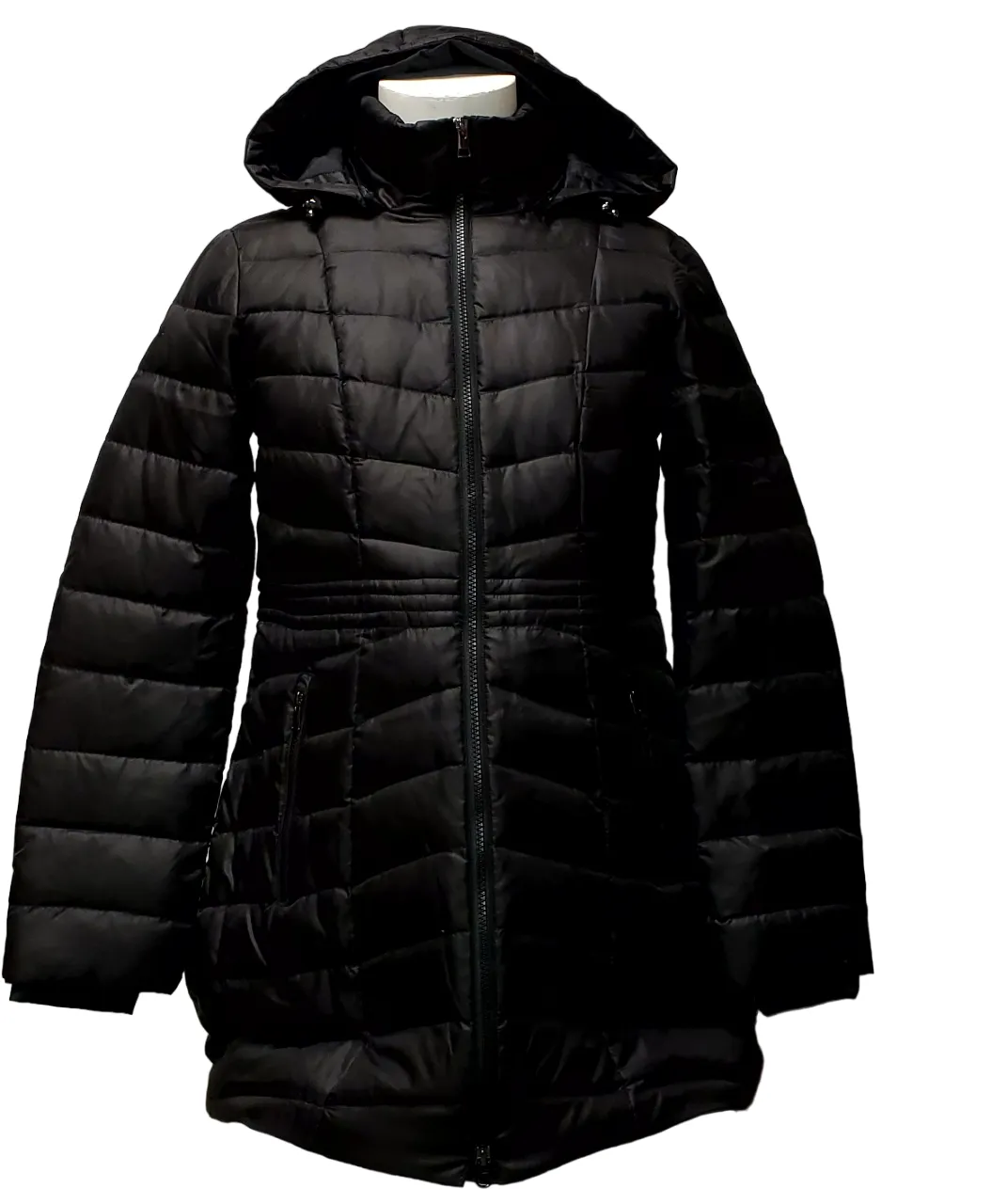 Lands End Women's Down Puffer Jacket-Black