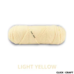 Light Yellow Knitting Cotton Yarn | 8-ply Light Worsted Double Knitting