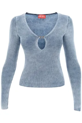 M-TERI RIBBED SWEATER WITH LOGO PLAQUE