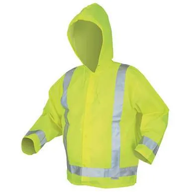 MCR Luminator .16mm PU Class 3 reflective jacket w/hood