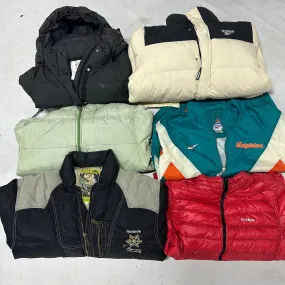 Mens branded reebok puffer jackets