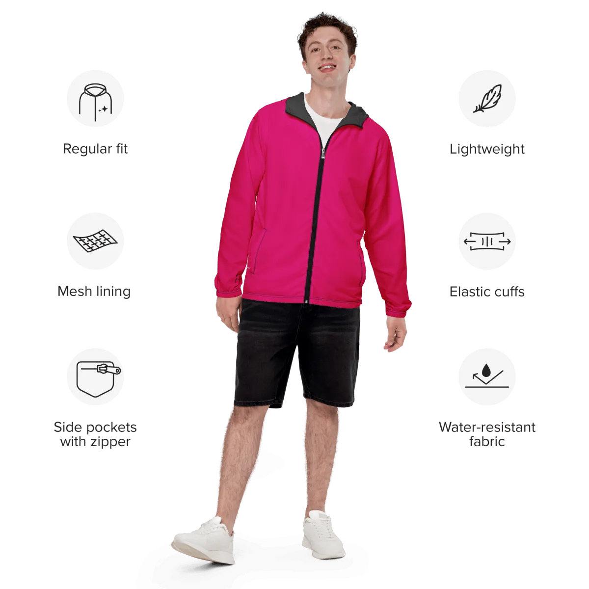 Men’s Windbreaker (Pink)