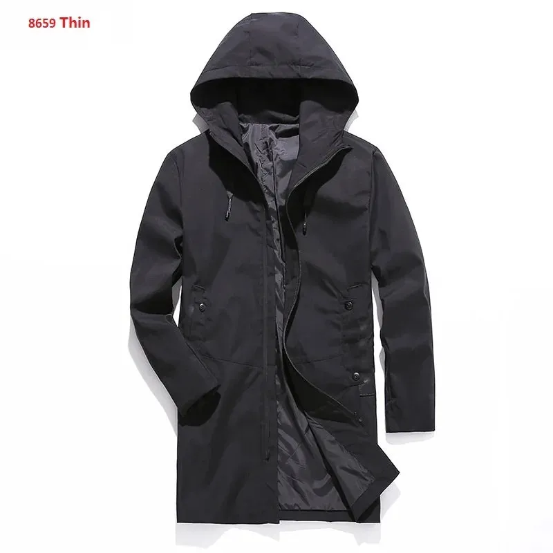 Mens Winter Casual Thick Warm Hooded Windbreaker Jacket