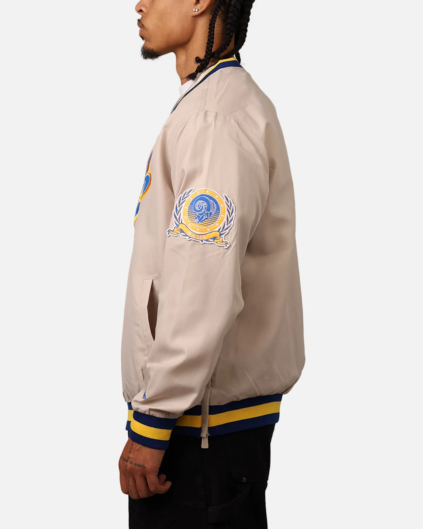 New Era Los Angeles Rams Sports Classics Pullover Windbreaker Stone/OTC