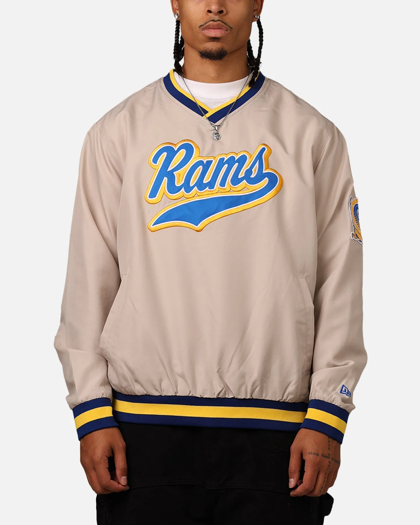 New Era Los Angeles Rams Sports Classics Pullover Windbreaker Stone/OTC