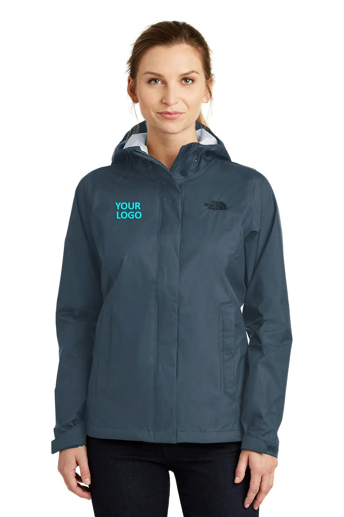 North Face Ladies DryVent Rain Jacket Shady Blue