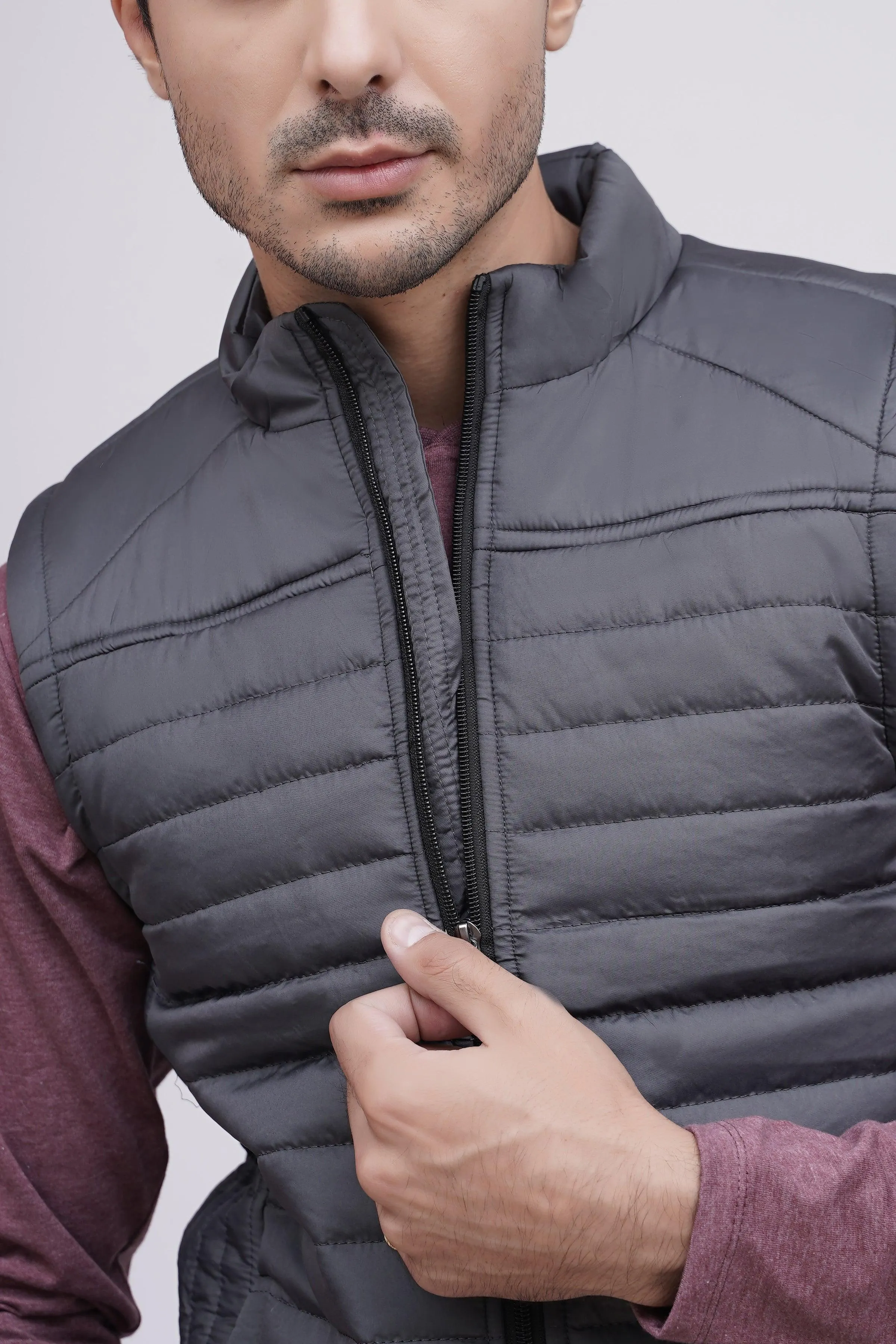 PUFFER JACKET S/L GREY