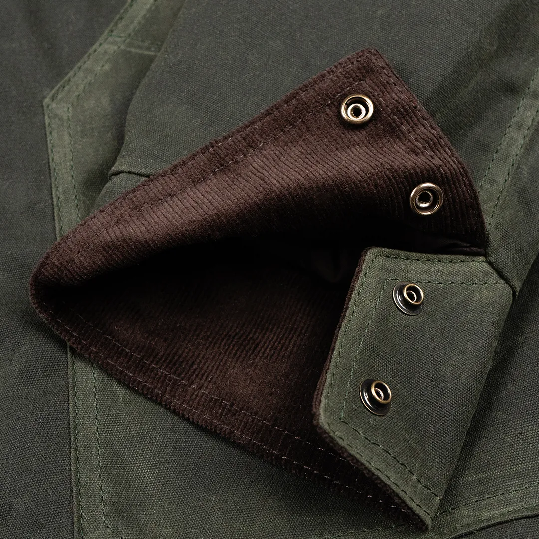 RANGER WAX CANVAS WORK JACKET - FOREST GREEN