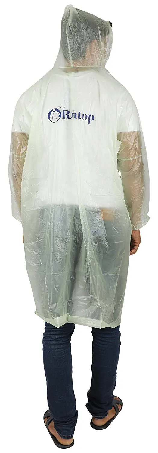 Romano nx PVC Waterproof Reusable Rain Ponchos Raincoat Rainwear Hooded Camping