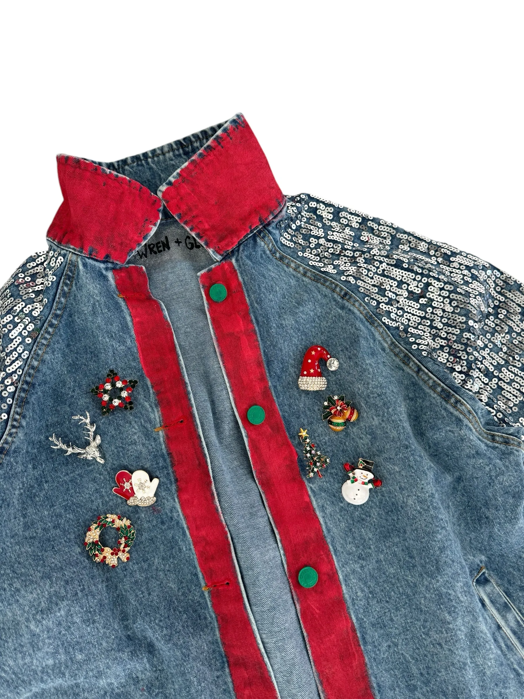 'Tis The Season' Denim Jacket