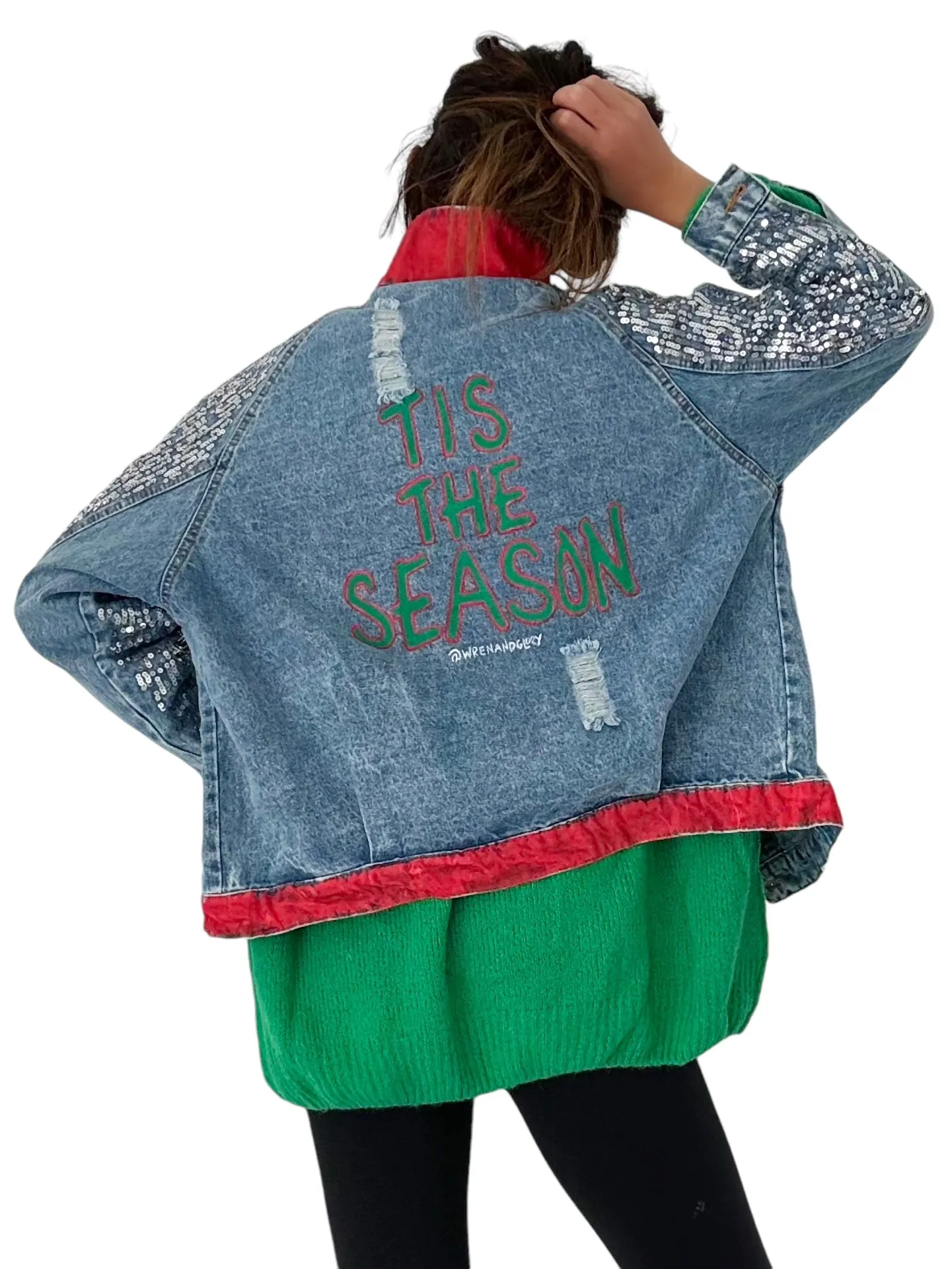 'Tis The Season' Denim Jacket