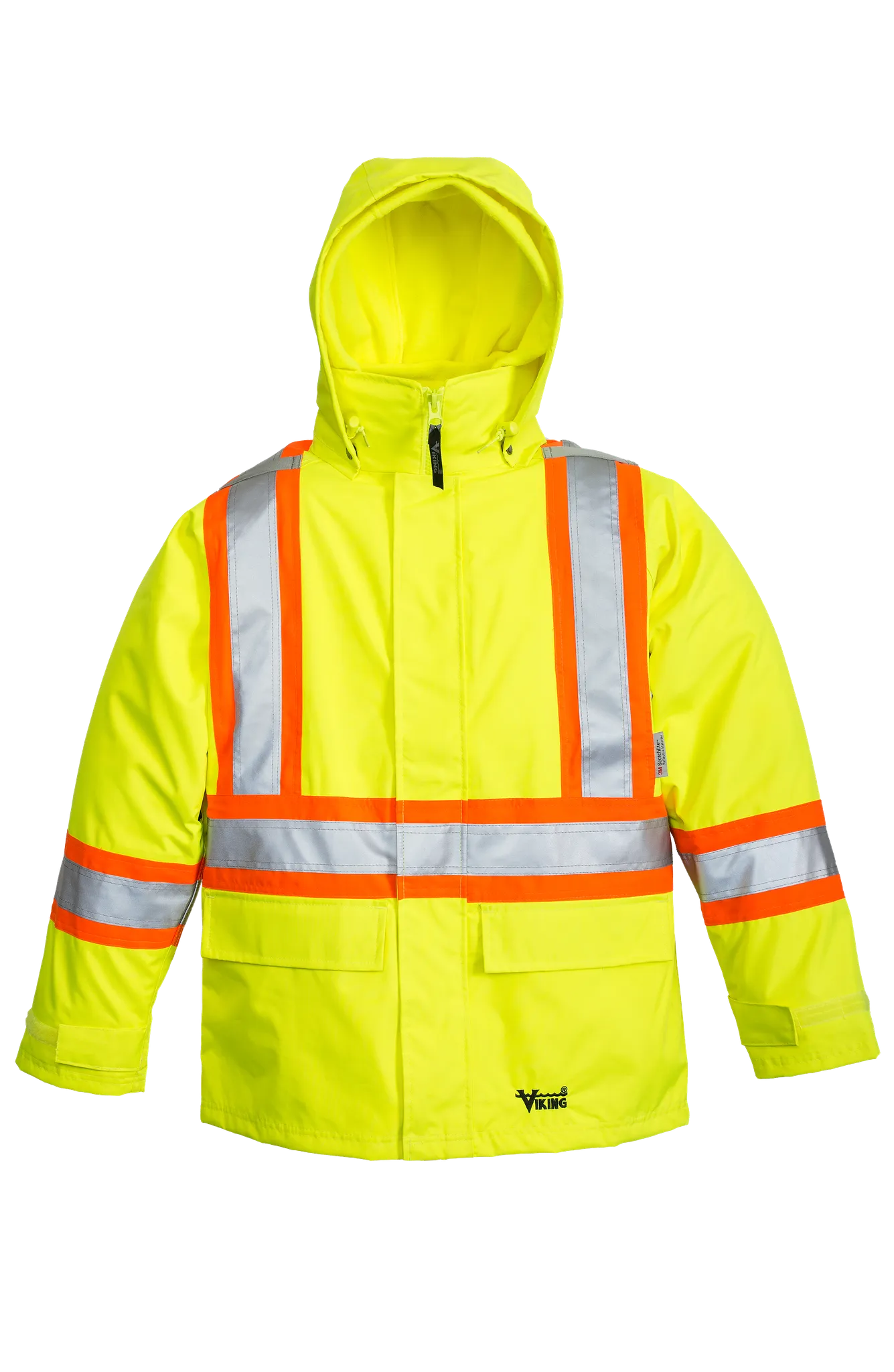 Viking® Men's Journeyman Hi-Vis Class 3 Waterproof Tri-Zone Hooded Jacket