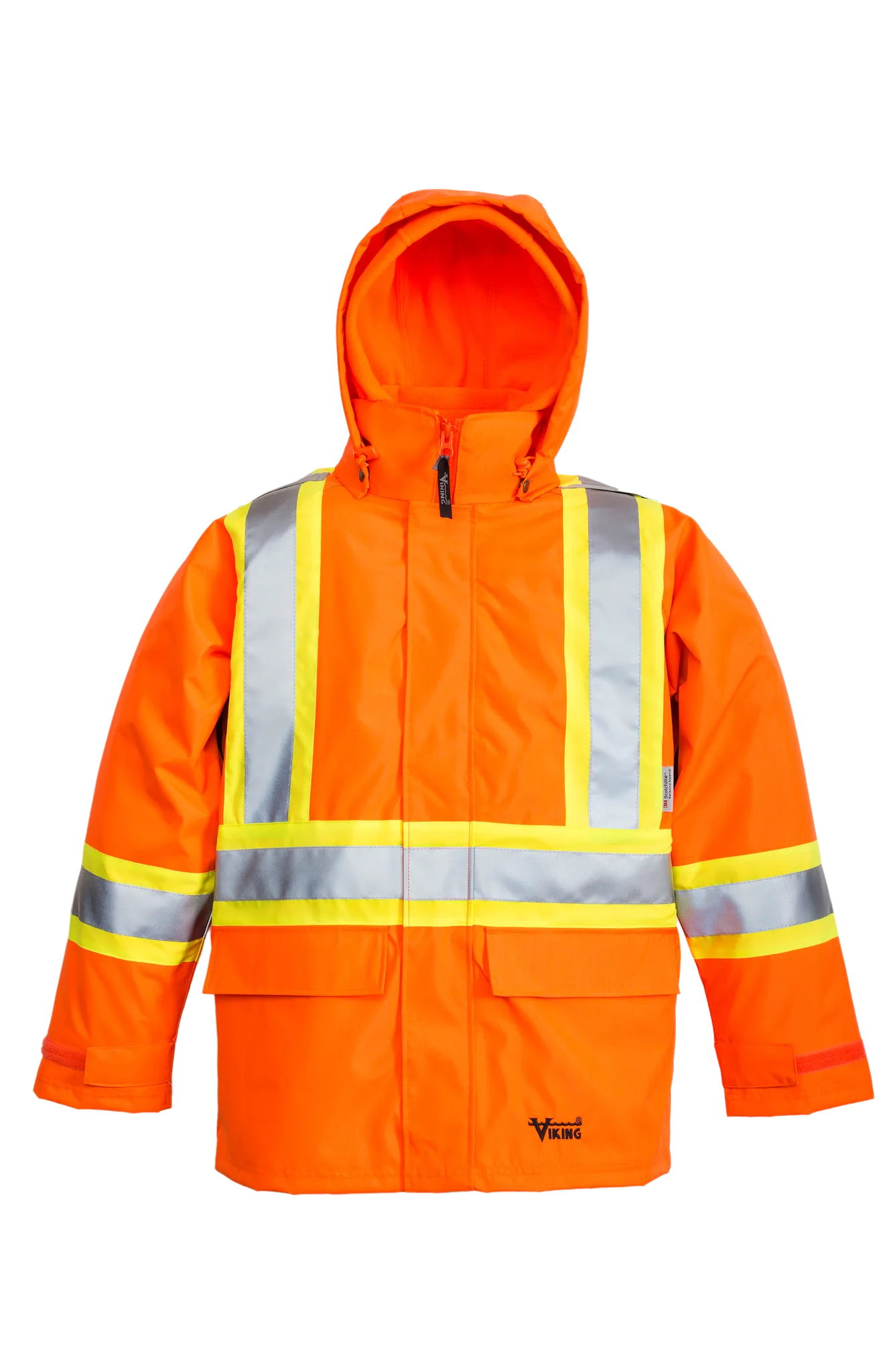 Viking® Men's Journeyman Hi-Vis Class 3 Waterproof Tri-Zone Hooded Jacket