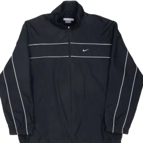 VINTAGE NIKE CLASSIC SWOOSH BLACK WINDBREAKER JACKET 2000S LARGE