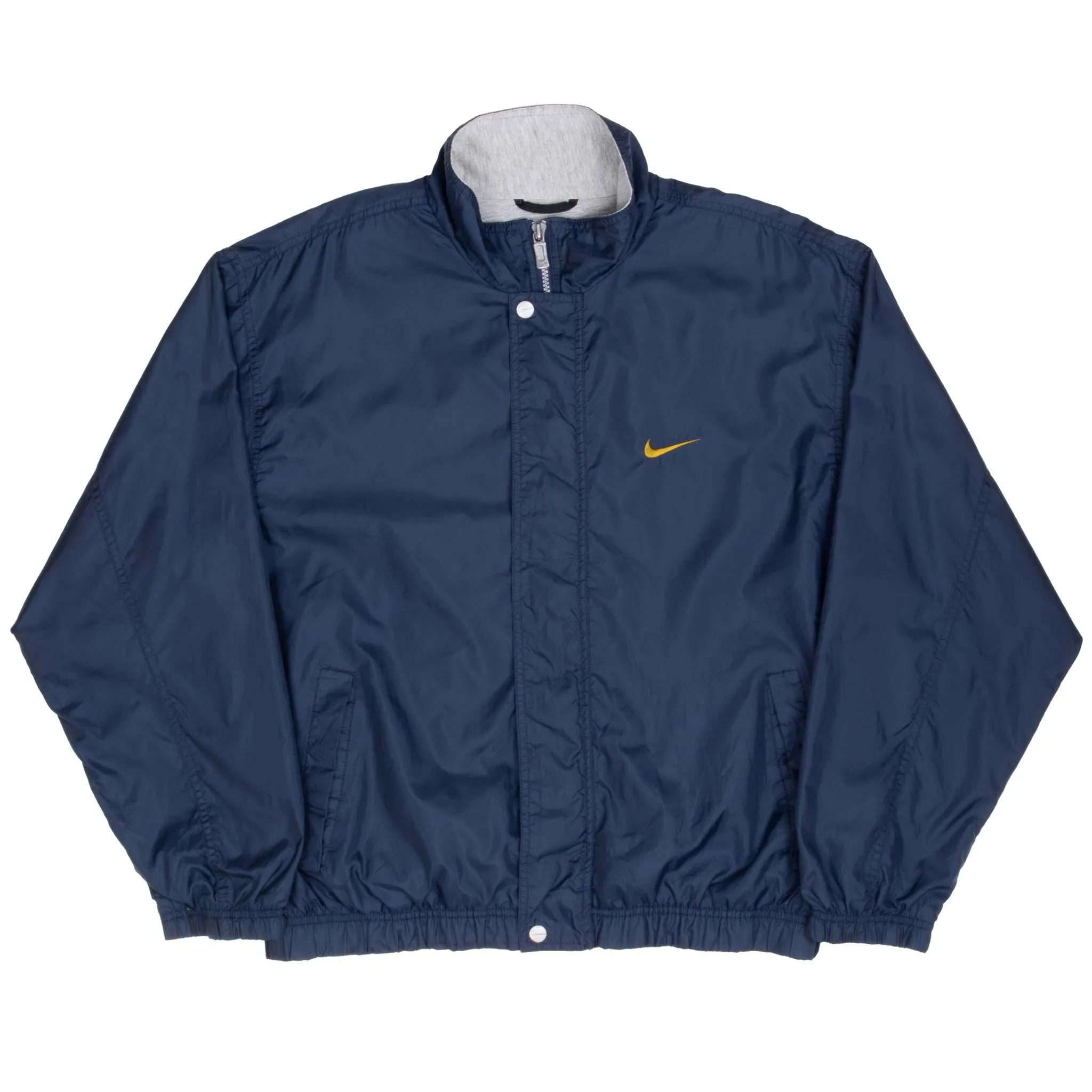 VINTAGE NIKE CLASSIC SWOOSH BLUE WINDBREAKER JACKET 1990S SIZE MEDIUM