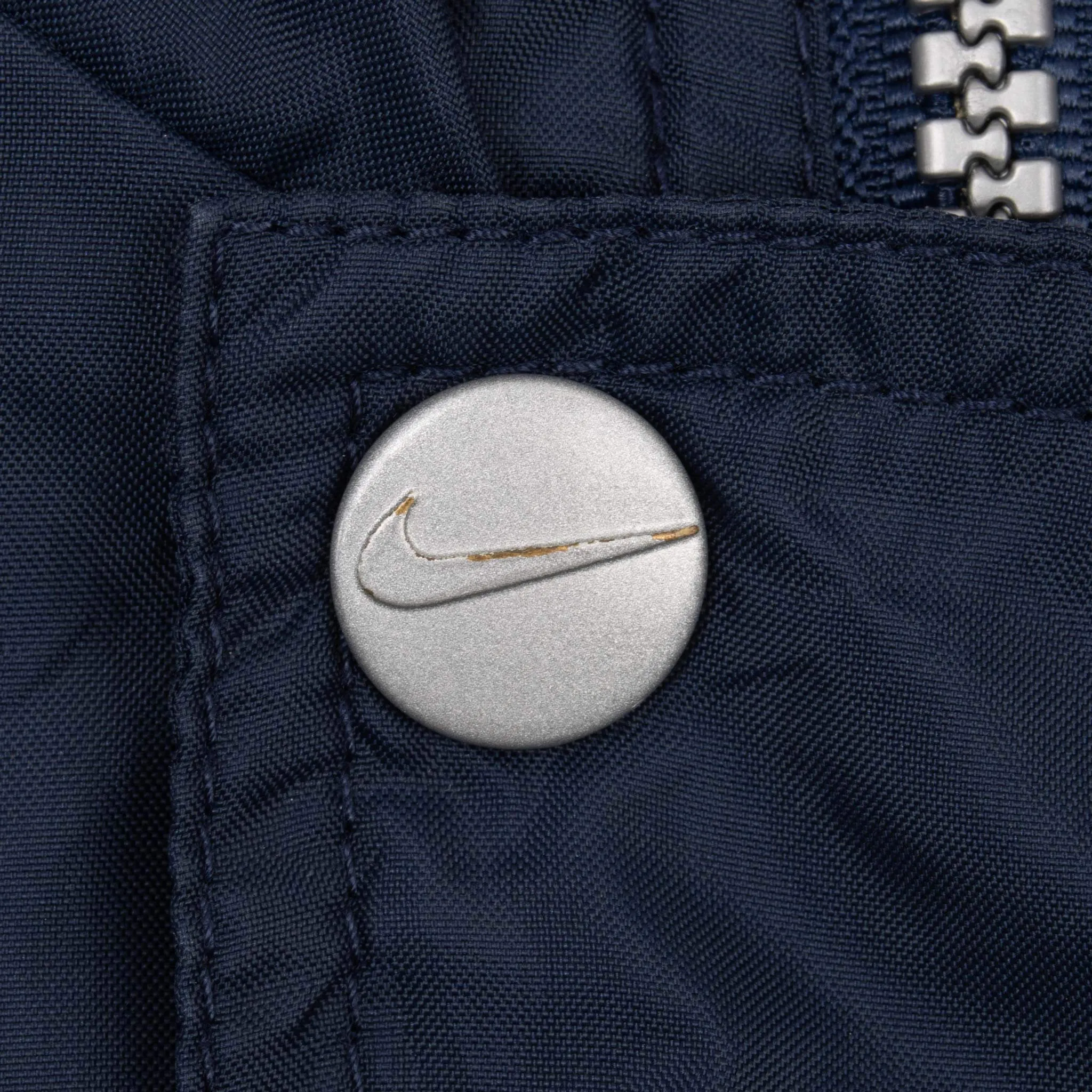 VINTAGE NIKE CLASSIC SWOOSH BLUE WINDBREAKER JACKET 1990S SIZE MEDIUM